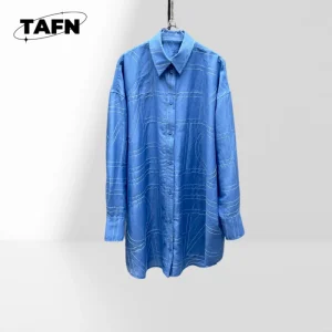 Women's Loose Long Shirt Dress Oversized Casual Blouse Women’s Elegant Chiffon Shirt Lace Detail Blouse AH01137 - AliExpress Shirts & Blouses
