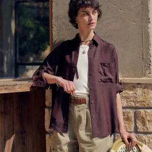 Vintage Loose Fit Long Sleeve Shirt with Pocket Silk Wool Blend Comfortable Breathable Women's Spring Fashion Casual Shirt - AliExpress Shirts & Blouses