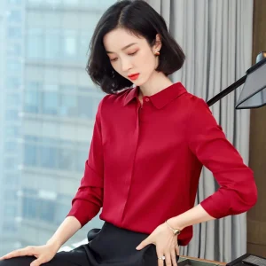 Heavyweight Mulberry Silk Shirt Women Long Sleeve 90% Stretch Crepe de Chine Top Soft Skin-Friendly Multiple Colors - AliExpress Shirts & Blouses