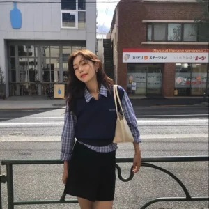 Thebarnnet Casual Striped Plaid Long Sleeve  Collar Loose Women's Shirt Spring Autumn Fashion Korean Style Cotton 100% - AliExpress Shirts & Blouses