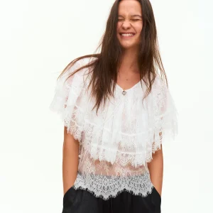 a Kind Ego Summer 2026 New Design Sensation Women's Lace Sleeveless Top Rosebud Hem Casual Style V-neck Breathable Skin-friendly - AliExpress Shirts & Blouses