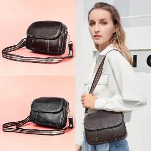 High Quality Women's Genuine Leather Strip Camera Bag Shoulder Bag Mobile Phone Bag‘s Casual Crossbody Bag - AliExpress Women's Handbags