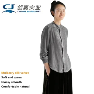 High-end Silk Velvet Women's Shirt Temperament Elegant Casual Blouse Soft and Comfortable Outdoor Silk Light Luxury Clothing - AliExpress Shirts & Blouses