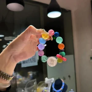 Summer Color Duobao Crystal Bracelet Women's 2025 New Crystal Sea Blue Treasure Color High-end Jewelry Gifts - AliExpress New Headwear