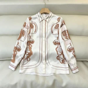 Silk Printed Long Sleeve Shirt Women's Casual Style Loose Fit Comfortable Breathable South Oil High Quality Autumn New Arrival - AliExpress Shirts & Blouses