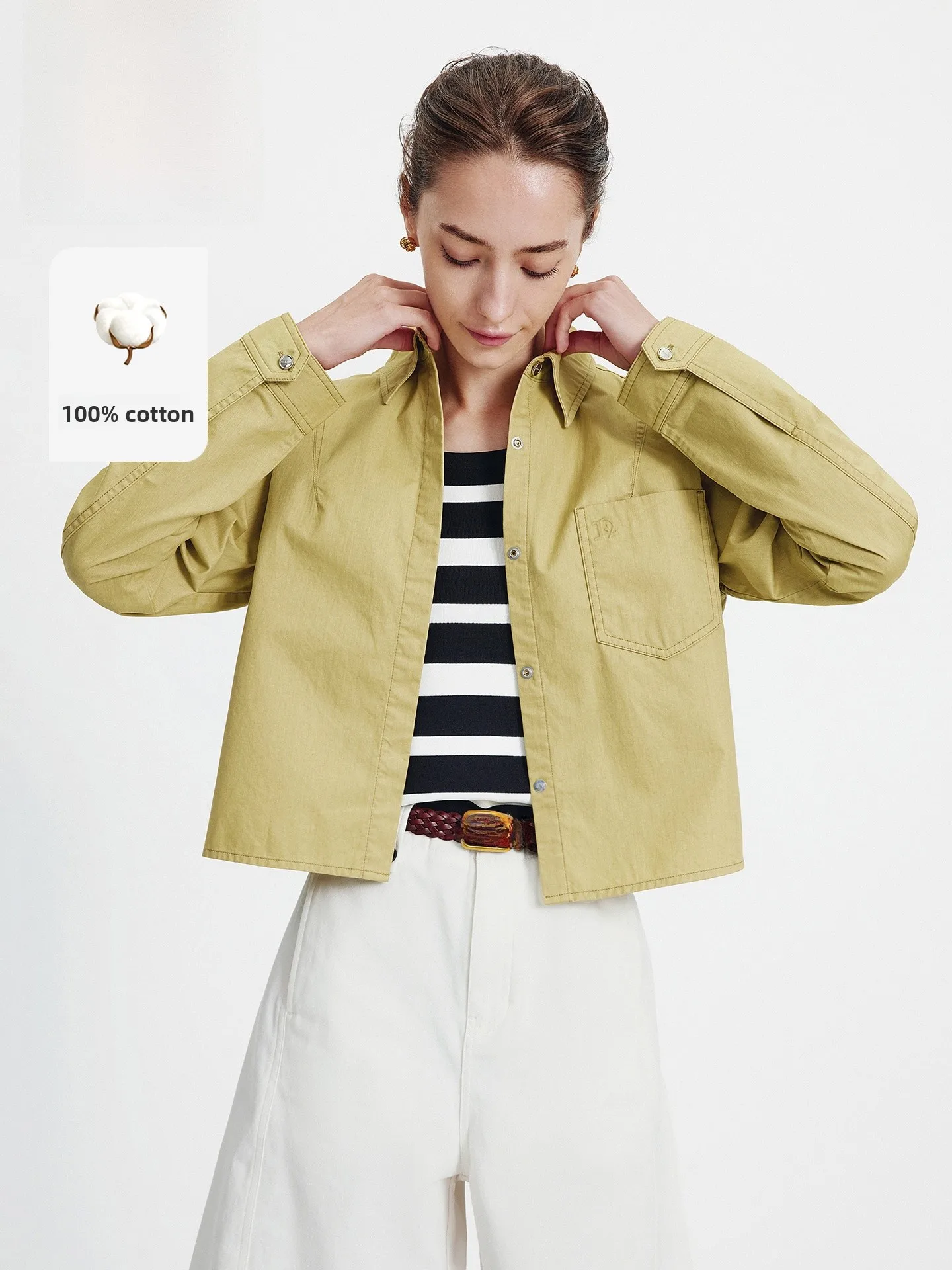 Pure Cotton Navigare Spring Casual Loose ort Sve Women's Long Sve irt Jaet Comfortable Breathable Faionable - AliExpress Shirts & Blouses