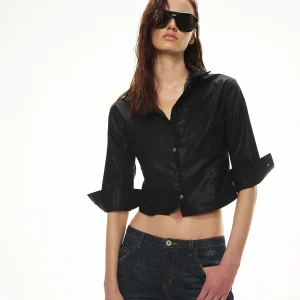 PRRP Casual Short Shirt Fashionable Coated Back Hollow out Sleeveless Women's High Waist Shirt Five Sleeve Summer Casual Style - AliExpress Shirts & Blouses