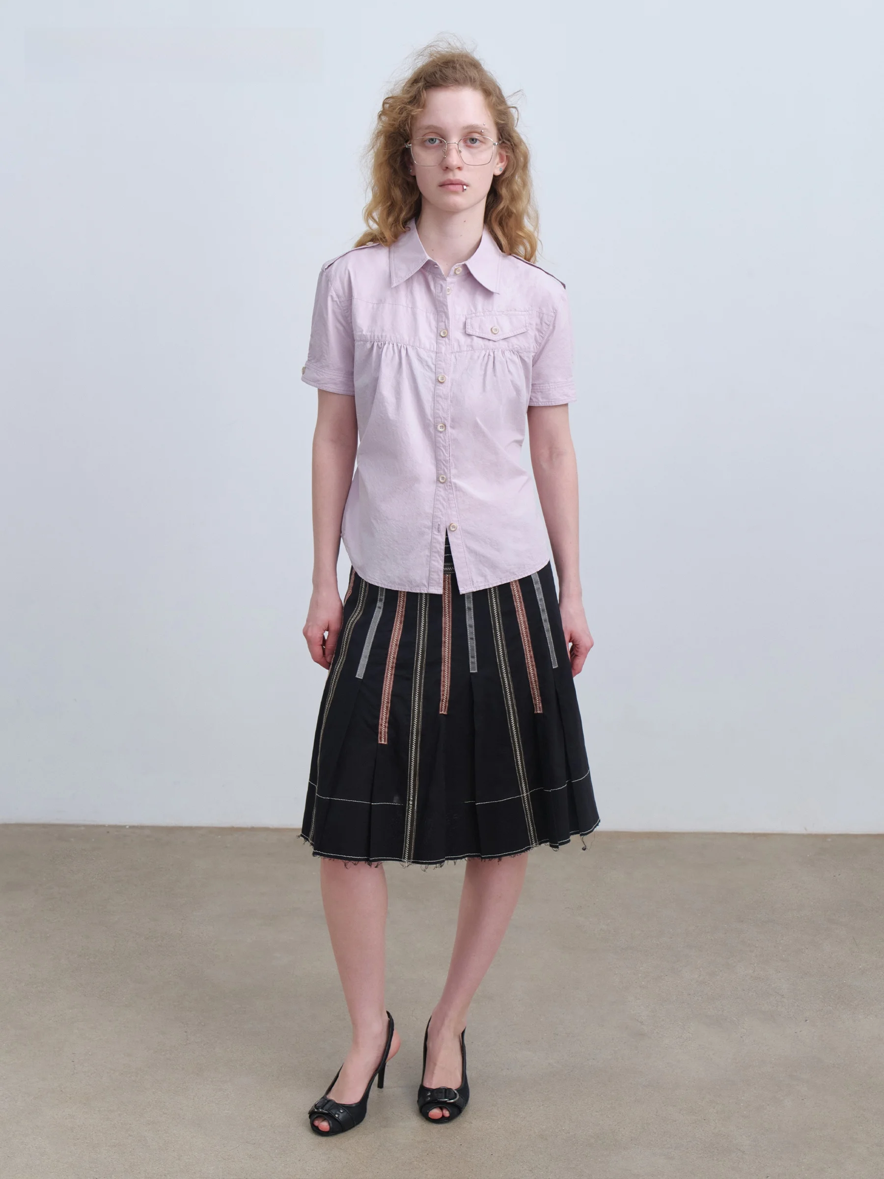 VERMO Vintage Washed Short Sleeve Shirt Adjustable Waist Texture Crepe Women's Fashion Spring Collection Chinese Manufacturer - AliExpress Shirts & Blouses