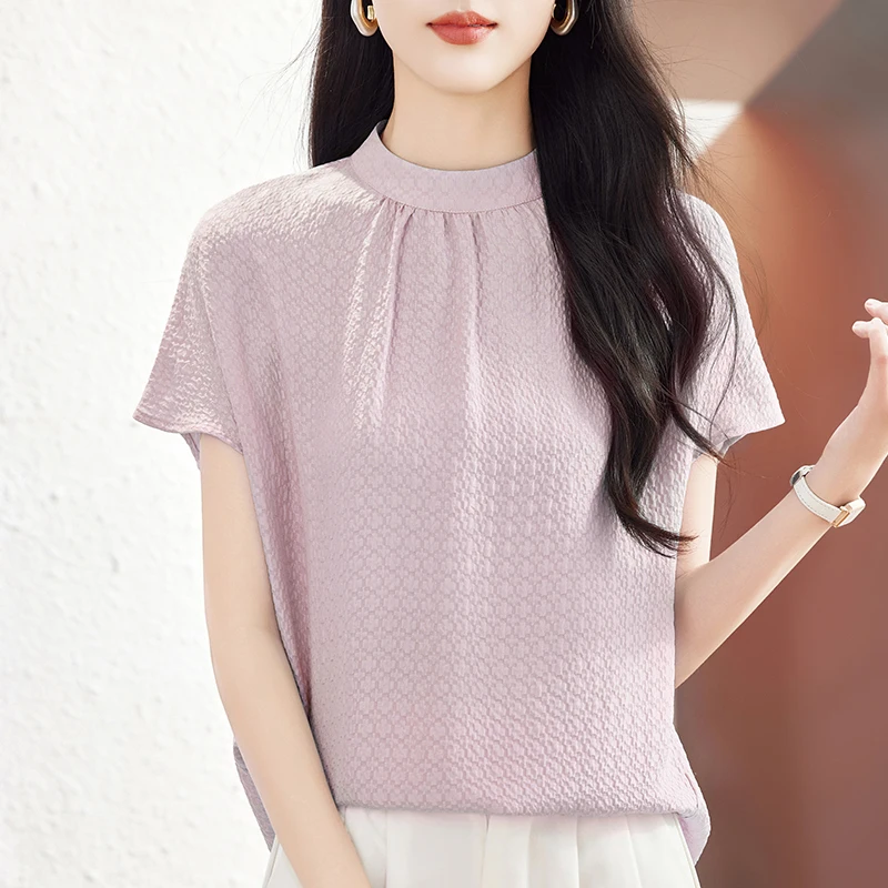 New 22 Momme Real Silk Shirts and Blouses for Women Summer 2026 Fashion Blouse Loose Tops Short Sleeve Office Lady Blouse - AliExpress Shirts & Blouses