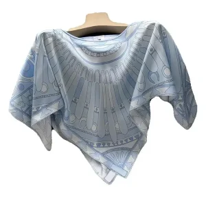 Spring Summer Fashion Beach Style Casual Vintage Geometric Print Pullovers Women's O-Neck Batwing Long Sleeve Loose Cloak Tops - AliExpress Shirts & Blouses
