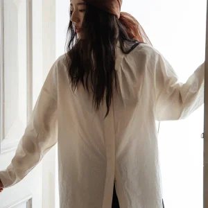 Sunlight-Infused 535-Flower Black White Grey Cotton Linen Texture Printed Shirt Women's Loose Fit Casual Style Long Sleeve Bu... - AliExpress Shirts & Blouses