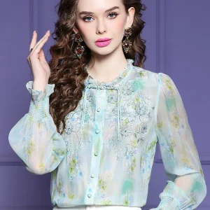 AYUNSUE 100% Real Mulberry Silk Shirt Elegant Shirts for Women Summer Clothes Long Sleeve Womens Tops 2026 New Style Топ Женский - AliExpress Shirts & Blouses