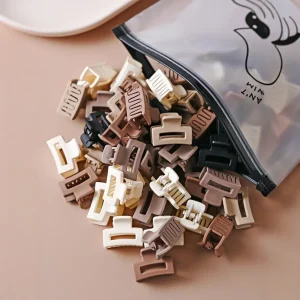 20PCS Small Rectangle Hair Clips for Women Girls Durable Matte Claw Clips for Thin Hair Strong Hold NonSlip Cute Mini Hair Clips - AliExpress New Headwear