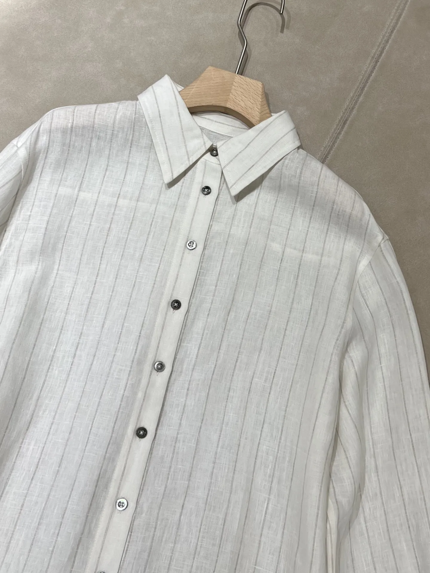 Women'S Spring/Summer 2026 New Linen Striped Long-Sleeved Shirt, Loose Fit, Simple, Commuter Top - AliExpress Shirts & Blouses