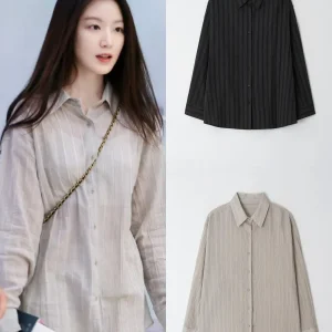 Moia Vintage Style Long Sleeve Cotton Linen Blend Lightweight Shirt for Women Button up Slim Fit Breathable Daily Wear - AliExpress Shirts & Blouses