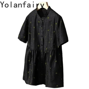 YOLANFAIRY Luxury 100% Mulberry Silk Shirts for Women Watered Gauze Summer Top Floral Embroidery Woman Blouses and Shirts 반팔 - AliExpress Shirts & Blouses