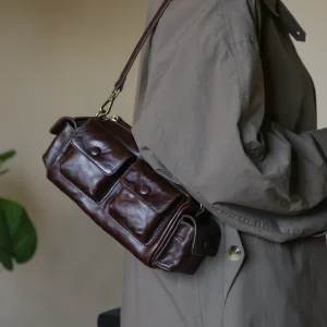 PNDME vintage designer handmade soft genuine leather women shoulder bag fashion luxury first layer cowhide female crossbody bag - AliExpress Women's Handbags