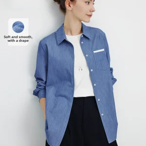 Navigare Ladies' Loose Long Sve irt Spring 2026 Commute Sle New Arrival Outerwear Coat Casual Busin Women's Faion - AliExpress Shirts & Blouses