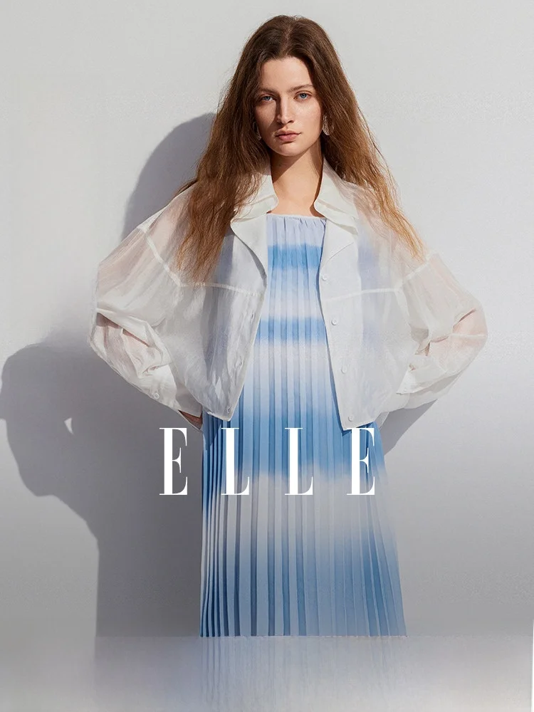 ELLE Women's Loose Long Sleeve Shirt White Summer New Style Commute Simple Style High Quality Fashionable Small Audience - AliExpress Shirts & Blouses