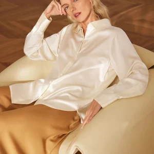 Early Autumn New Style Women's Casual Silk Satin Long Sleeve Loose Versatile Commute Shirt Luxury Feelings High-End Sense - AliExpress Shirts & Blouses