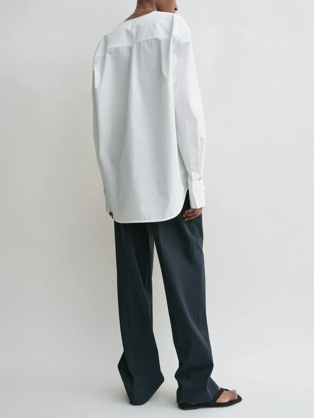 Pure Cotton White V-Neck Shirt Women 2025 Spring And Summer New Simple Loose Long-Sleeved Top - AliExpress Shirts & Blouses