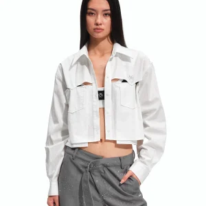 NAWS Loose Fit Short Length Patchwork Side Hollow out Women's Casual Shirt Breathable Skin-Friendly Sun Protection Long Sleeve - AliExpress Shirts & Blouses