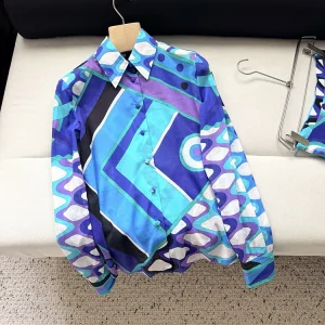 Spring Summer Fashion Vintage Geometric Print Cotton Blouses Women's Turn-down Collar Single Breasted Long Sleeve Casual Shirt - AliExpress Shirts & Blouses