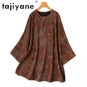 TAJIYANE 100% Mulberry Silk Shirt Women High Quality Mid Length Blouse Xiangyun Sha Spring Tops for Woman Clothes 2026 Рубашка - AliExpress Shirts & Blouses