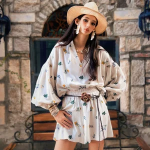 Summer Embroidery Shirt Hemp Lantern Sleeve Vintage Loose Blouses Women's Top Casual Shirt Y2K 2025 New DABUWAWA DM2AST011 - AliExpress Shirts & Blouses