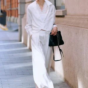 Luna7xi Korean Style Loose Fit Women's Shirt Long Sleeve Turn-down Collar Short Length Double Pocket Design Commute Slimming Top - AliExpress Shirts & Blouses