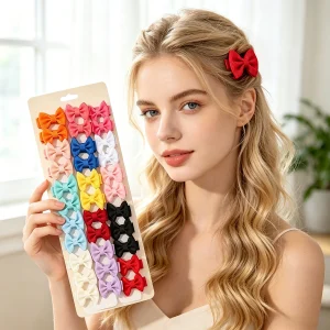 Randomly mixed colors, bow, baby, children's bag, cloth hair clip, cute hair accessory for little girls, women's hair clip - AliExpress New Headwear