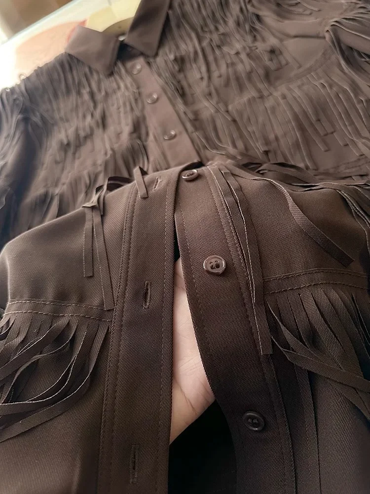 European And American Style Fashionable Tassel Shirt For Women's Spring And Autumn Design, Loose Collar Top - AliExpress Shirts & Blouses