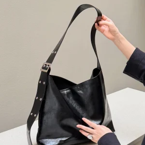 mat Bla HOYOZI Tote Bag Women's 2025 New Commuter Single oulder Crossbody Casual Simple Sle Large Size Leather - AliExpress Women's Handbags