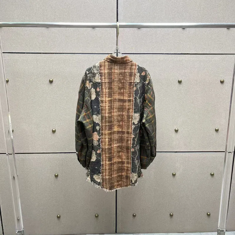 Women's Reversible Printed Washed Hem Shirt Stylish Casual Oversized Plaid Top High-Quality Cotton Shirt Fall Season, New Arriva - AliExpress Shirts & Blouses