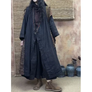 2026 New Arrival Spring/autumn Women Loose V-neck Long Sleeve Blouse Casual Cotton Linen Split Design Patchwork Long Shirt S339 - AliExpress Shirts & Blouses