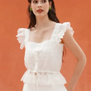 Summer Original Design Women French Antique White Light Retro Corset, Wearable Lace Slim Fit Square Neck Camisole Shirts/Blouses - AliExpress Shirts & Blouses
