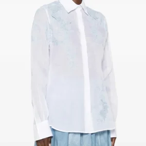 2026 New Summer Women's Comfortable Ramie Casual Tops Long Sleeve Patchwork Lace Embroidered White Shirt - AliExpress Shirts & Blouses