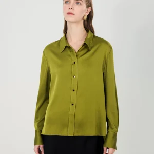 2026 New Mulberry Silk Shirt Women Turn Down Collar Blouse Vintage Slim Fit Casual Top Daily Wear Office - AliExpress Shirts & Blouses