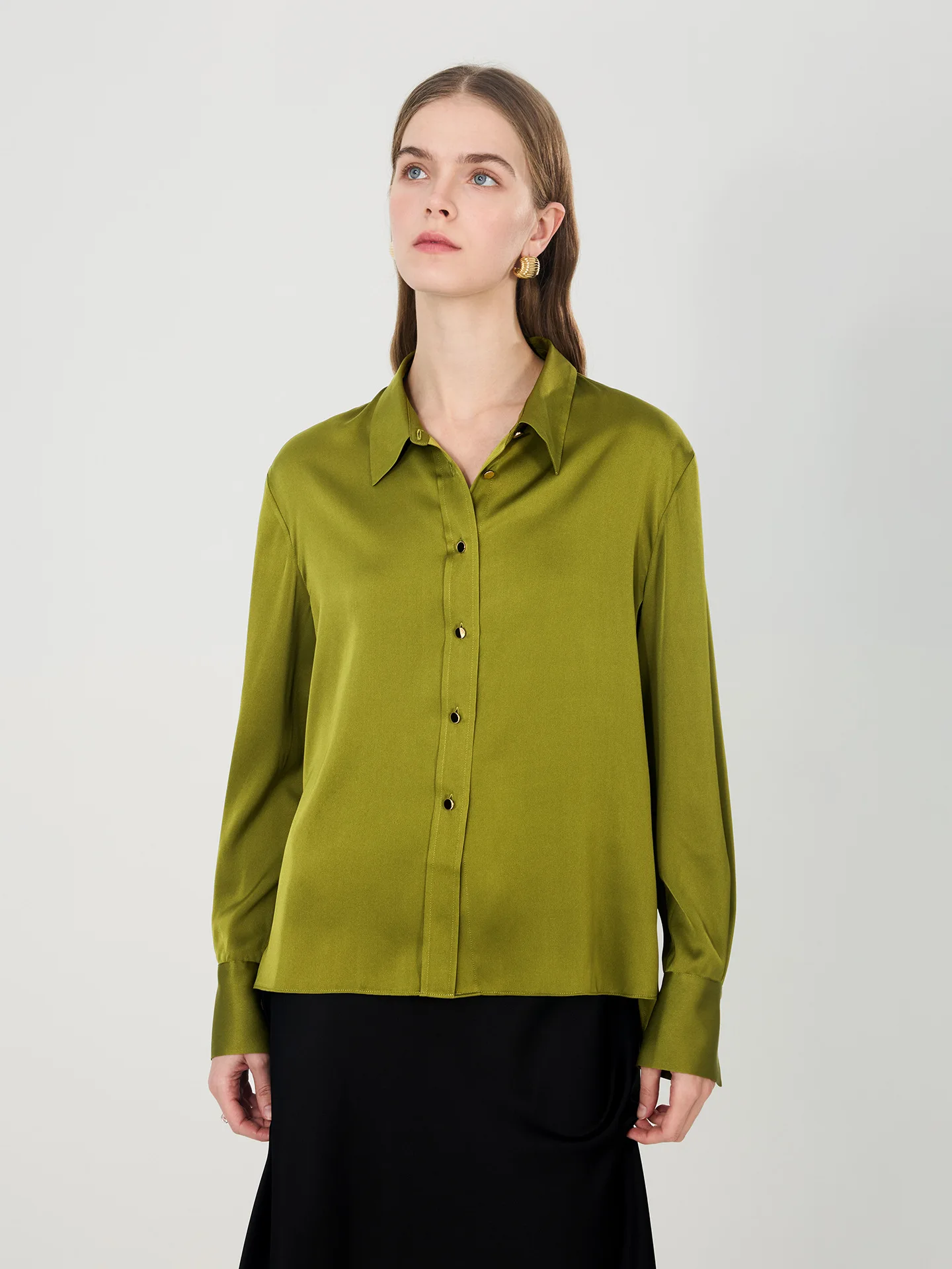 2026 New Mulberry Silk Shirt Women Turn Down Collar Blouse Vintage Slim Fit Casual Top Daily Wear Office - AliExpress Shirts & Blouses