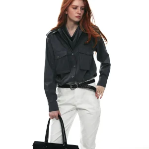 Retro Detachable Long Sleeve Loose Women's Shirt Casual Workwear Shirt Single Moment 26AW Fashion Ladies Premium Clothing - AliExpress Shirts & Blouses
