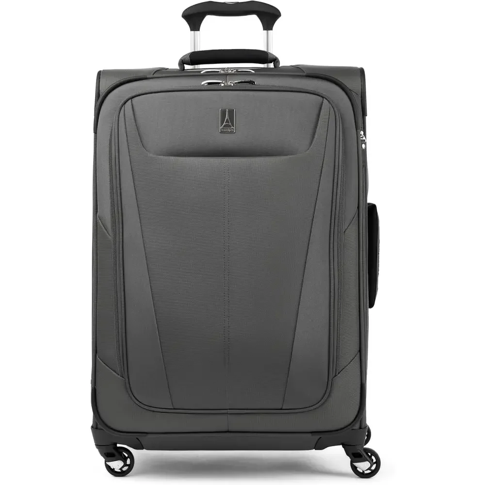 Expandable 25-Inch Lightweight Spinner Suitcase with 4 Wheels, Grey, Medium Size for Men & Women - AliExpress Luggage