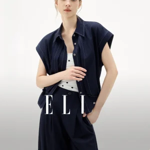 Elle Workwear Style Short Sleeve Drawstring Shirt Women's Summer New EVA Casual Unique Coat Jacket Nylon Rayon Blend Commute ... - AliExpress Shirts & Blouses