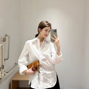 Spring Summer 2026 Casual Style Loose Fit Long Sleeve Cotton Shirt Women's Breathable Comfortable White Shirt  Collar Ope... - AliExpress Shirts & Blouses