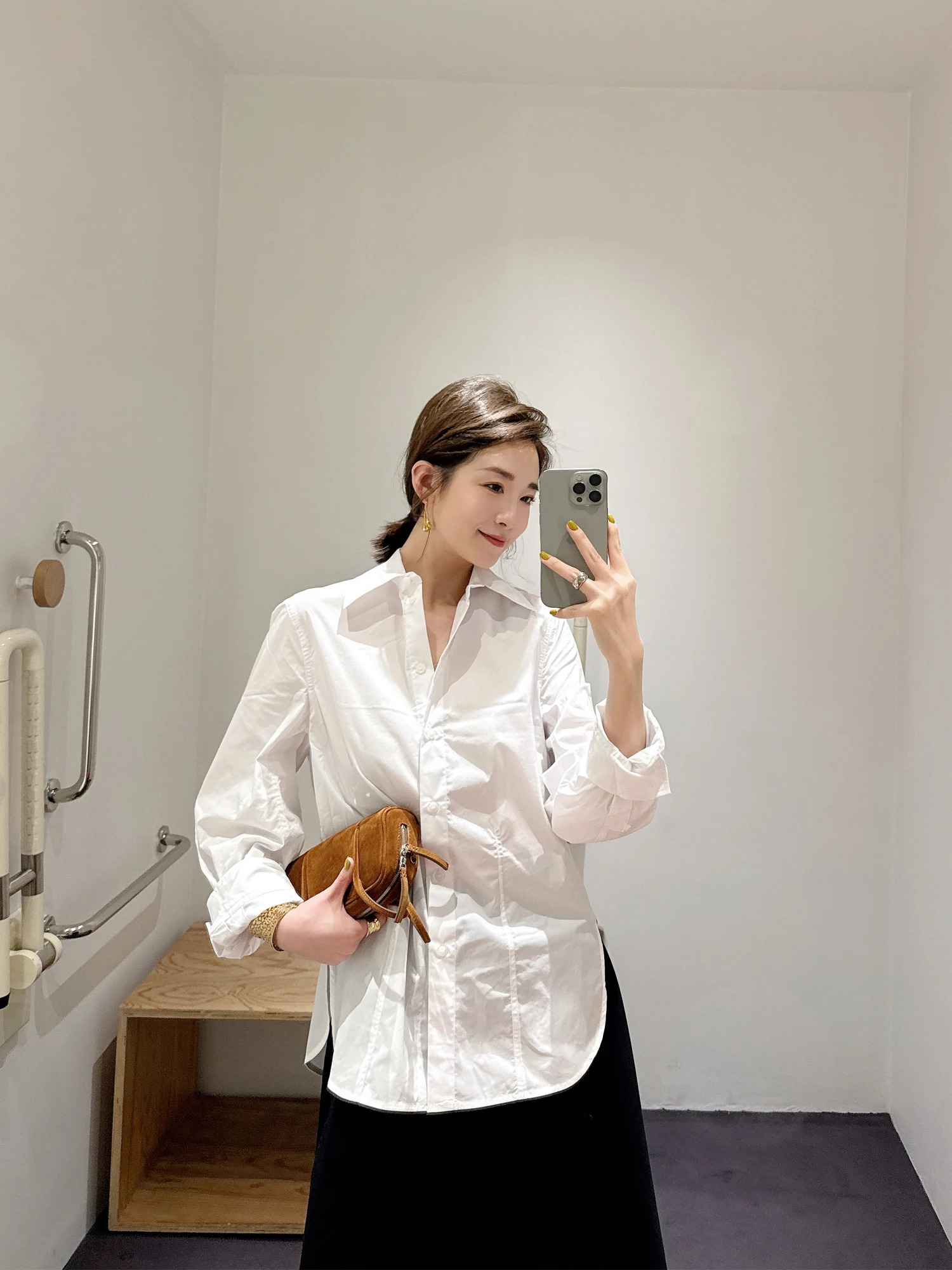 Spring Summer 2026 Casual Style Loose Fit Long Sleeve Cotton Shirt Women's Breathable Comfortable White Shirt Collar Ope... - AliExpress Shirts & Blouses
