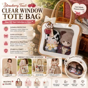 Women Handbag Y2K Cute Toast Itabag With Bowknot, Clear Window Display, Bag Shoulder Crossbody Kawaii, Gift For Girls Gift New - AliExpress Women's Handbags