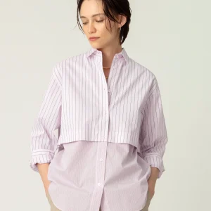 Elegant Layered Japanese Design Simple Striped Shirt Comfortable Breathable Long Sleeve Loose Fit Women's Commute Style Shirt - AliExpress Shirts & Blouses