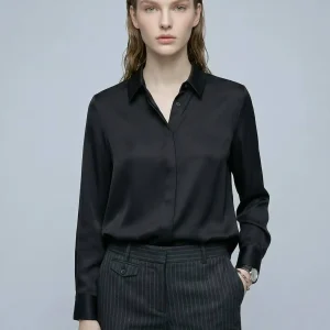Spring 2026 Women's Long Sleeve Silk Shirt Heavyweight 22 Momme True Silk Design Subtle Button Commute Friendly Straight Cut - AliExpress Shirts & Blouses