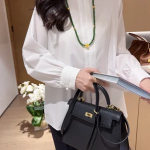 Elegant New Chinese Style White Shirt Loose Long Sleeve Pure Cotton Women's Top Small Stand Collar Button down Breathable - AliExpress Shirts & Blouses
