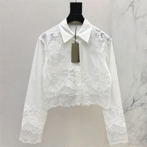 women's shirt New autumn 2026 single breasted slim fit women's long sleeved top Lace embroidered pure cotton women's blouse y2k - AliExpress Shirts & Blouses