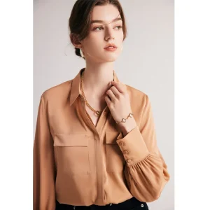 Nanjing Wuang Silk irt Women's Long Sve Commute Pure Color Spring Summer New Arrival Ele Faionable Ladies Blouse - AliExpress Shirts & Blouses